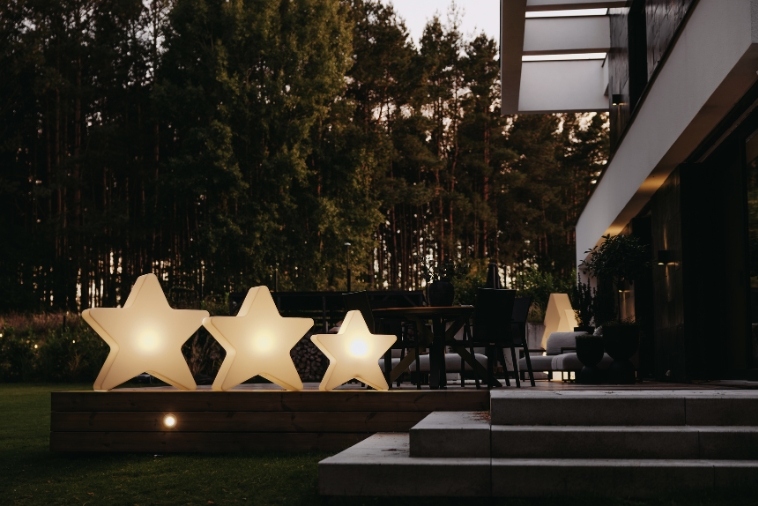 Gwiazdy Led barwa ciepła w trzech rozmiarach